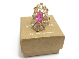 anillo oro 18k con circonita 