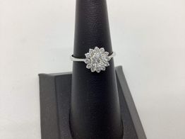 anillo oro 18k con circonita 