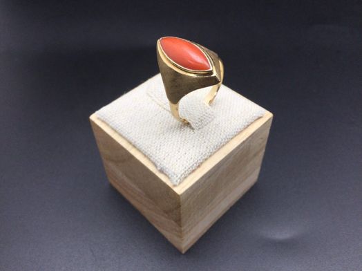 anillo oro 18k con circonita 