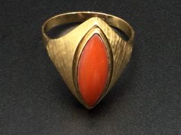 anillo oro 18k con circonita 