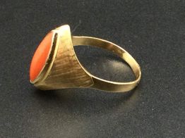 anillo oro 18k con circonita 
