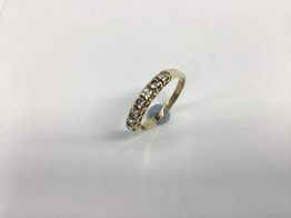 anel ouro 18k com pedra con diamante 