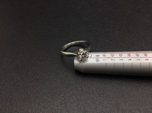 anillo oro 18k con circonita 