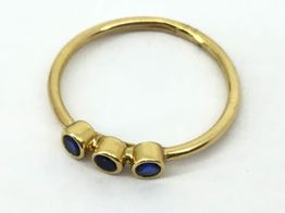 anillo oro 18k con circonita 