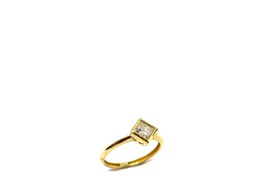 anillo oro 18k con diamante de laboratorio 