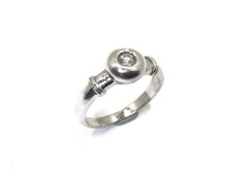 anillo oro 18k con circonita 
