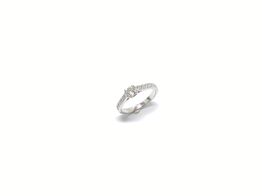 anel ouro 18k com pedra con diamante 
