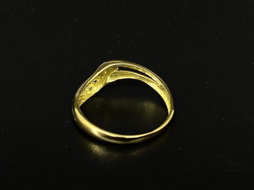 anillo oro 18k con circonita 