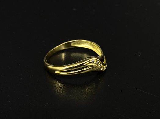 anillo oro 18k con circonita 