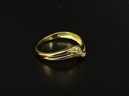 anillo oro 18k con circonita 