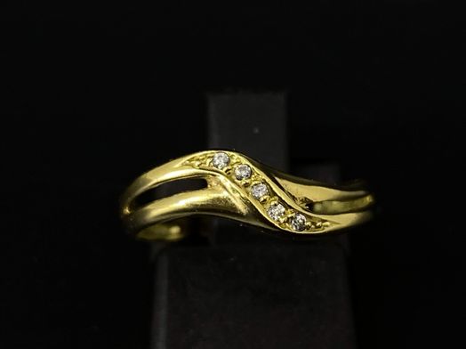 anillo oro 18k con circonita 