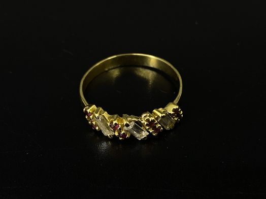 anillo oro 18k con circonita 