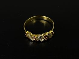 anillo oro 18k con circonita 