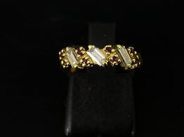 anillo oro 18k con circonita 