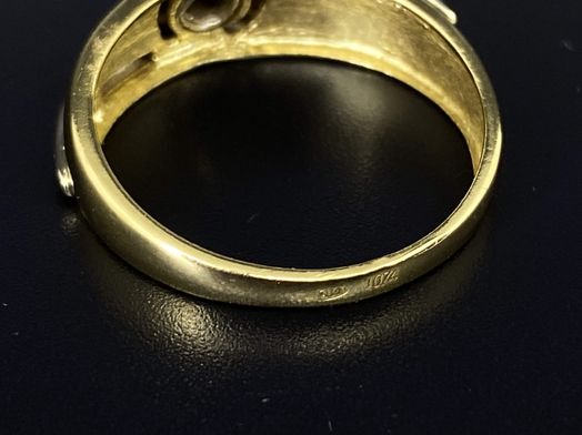 anillo oro 18k con circonita 