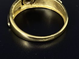 anillo oro 18k con circonita 