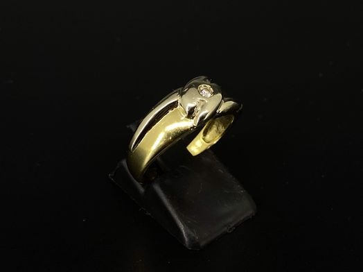 anillo oro 18k con circonita 