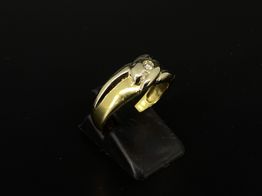 anillo oro 18k con circonita 
