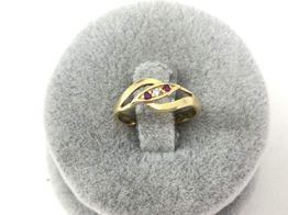 Anillo Oro 18k Con Circonita,rubi