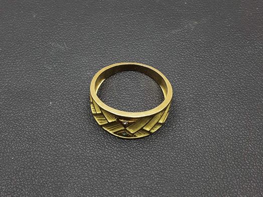 anillo oro 18k con circonita 