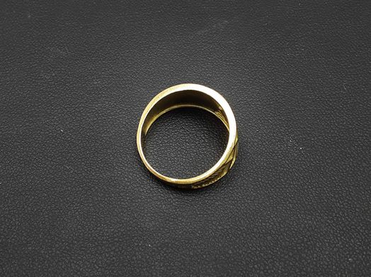 anillo oro 18k con circonita 