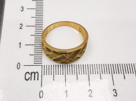 anillo oro 18k con circonita 