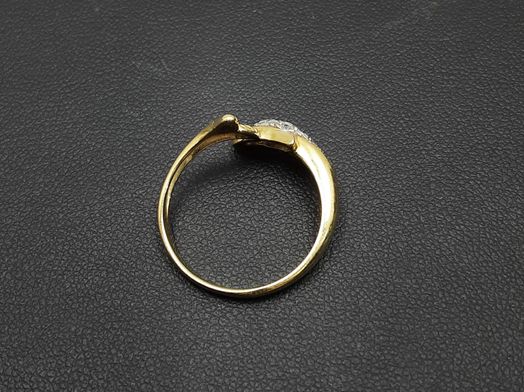 anillo oro 18k con circonita 
