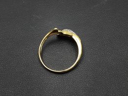 anillo oro 18k con circonita 