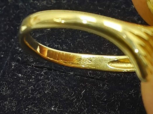 anillo oro 18k con circonita 