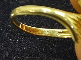 anillo oro 18k con circonita 