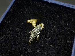 anillo oro 18k con circonita 
