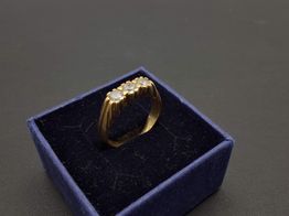 anillo oro 18k con circonita 