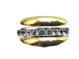 anillo oro 18k con circonita 