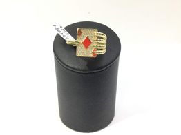 anillo oro 18k con circonita 