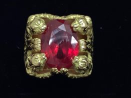 anillo oro 18k con circonita 