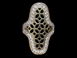 anillo oro 18k con circonita 