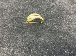anillo oro 18k con circonita 