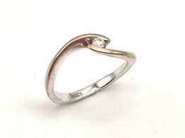 anillo oro 18k con diamante 
