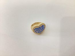 anillo oro 18k con circonita 