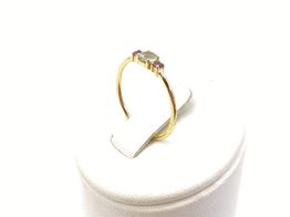 anillo oro 18k con amatista 