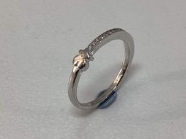 anillo oro 18k con circonita 