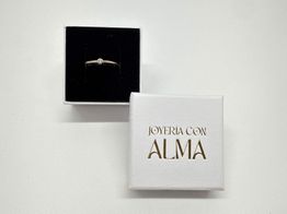 anillo oro 18k con diamante 