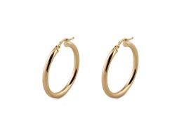 argolas ouro 18k con sem pedra 