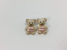 argollas oro 18k con circonita 