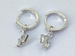 argollas plata 925mm con circonita 