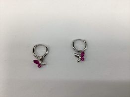 argollas plata 925mm con circonita 