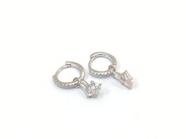 argollas plata 925mm con circonita 