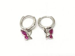 argollas plata 925mm con circonita 