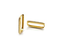 argollas oro 18k con circonita 