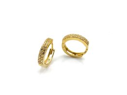 argollas oro 18k con circonita 